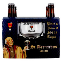 St. Bernardus 4x33cl + Glas Geschenkdoos