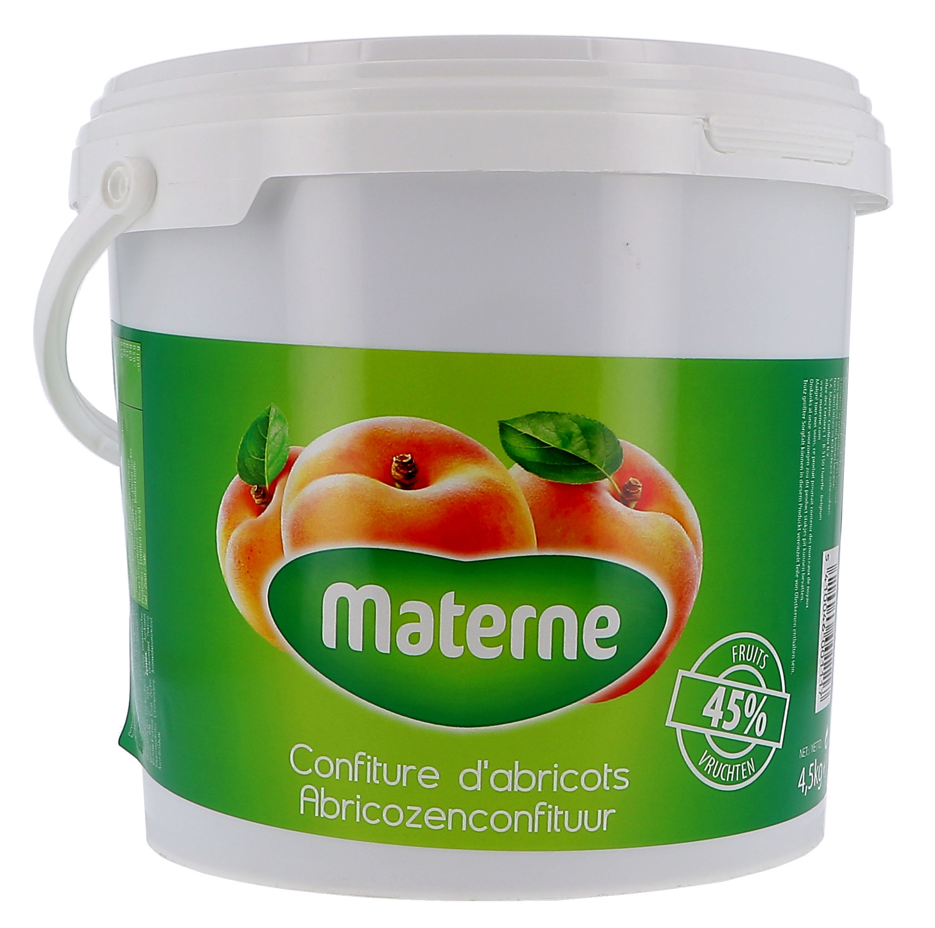 Materne Confiture d'abricots 4.5kg seau - Nevejan