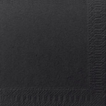 Serviettes en papier noir 2-couches 24x24cm 300pc Duni 168386