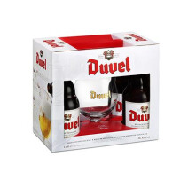Duvel 4x33cl + Glass in Giftbox